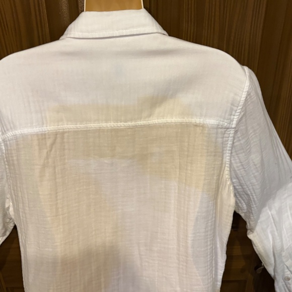 Gauze Long Sleeve Collared Button-Down Shirt - Universal Thread  Women's S - Picture 7 of 11